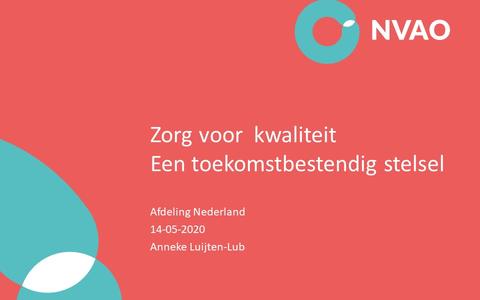 Zorg voor kwaliteit - een toekomstbestendig stelsel
